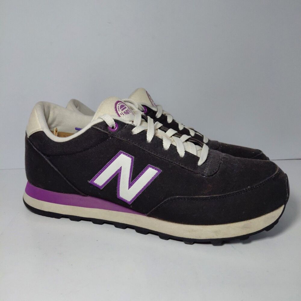 New Balance Womens Sz 11 shoes comfort sneakers 501 black purple Vintage